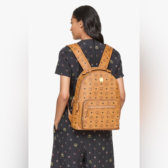MCM - Stark Visetos Logo Monogram Backpack - Picture 12 of 12